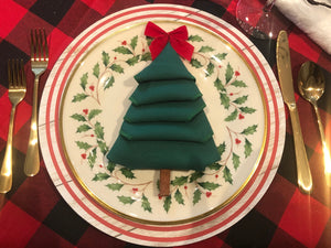 Christmas Tree Napkin Folding