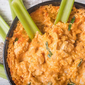 The Curated Table's Spicy Buffalo Chicken Dip Recipe